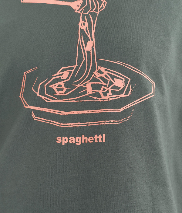 お食事プリントTシャツ(C・ブルーグレー)