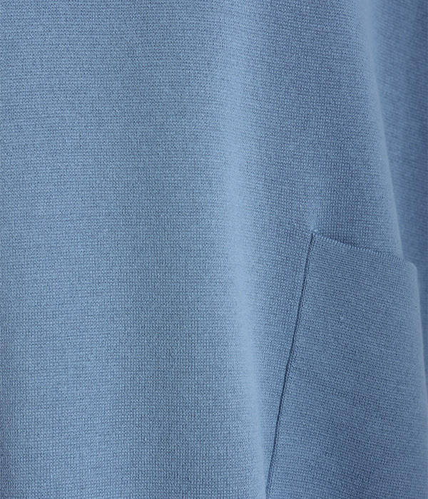 ミラノリブポケット付きバスクシャツ(B・ブルー)