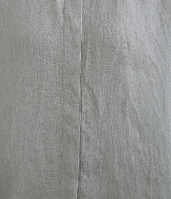 製品洗い リネンレギュラーカラーシャツ(B・ブルーグレー)
