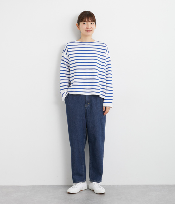 9.5ozコットンリネンイージーテーパードパンツ(B・インディゴ