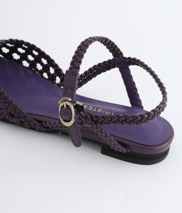 ADIEU | TYPE 140 POLISHED LEATHER SANDAL NATURAL RUBBER SOLE