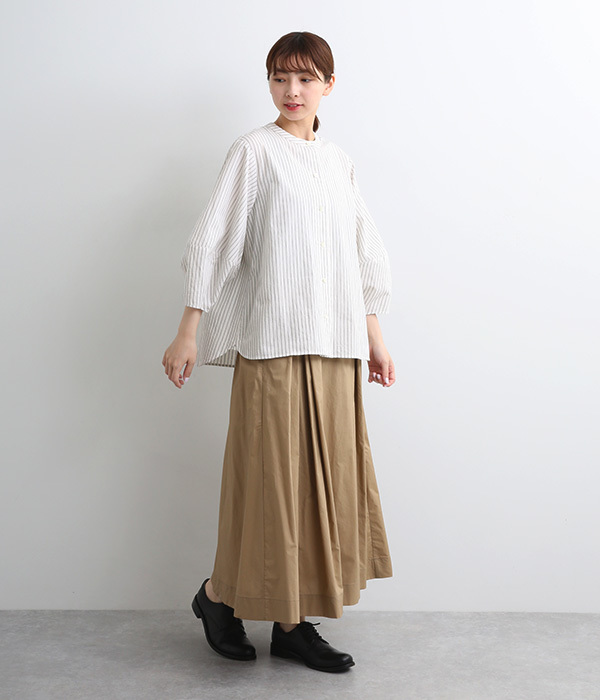 丸襟バルーン袖シャツ(A・オフホワイト)