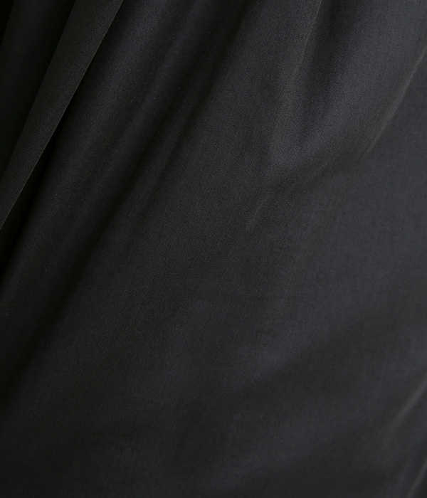 平織りコットンデザインパンツ(B・ブラック)