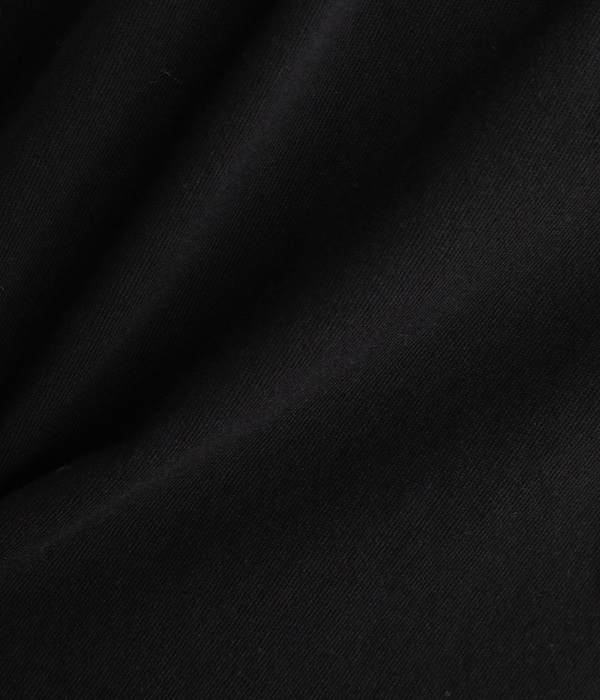 ギャザー5分袖Tシャツ(C・ブラック)