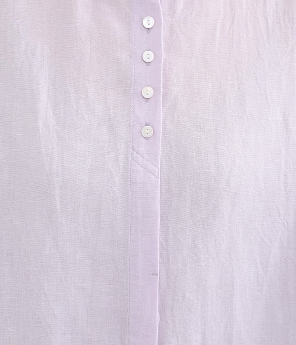 India Linen cotton　ワイドシャツワンピース(A・ラベンダー)
