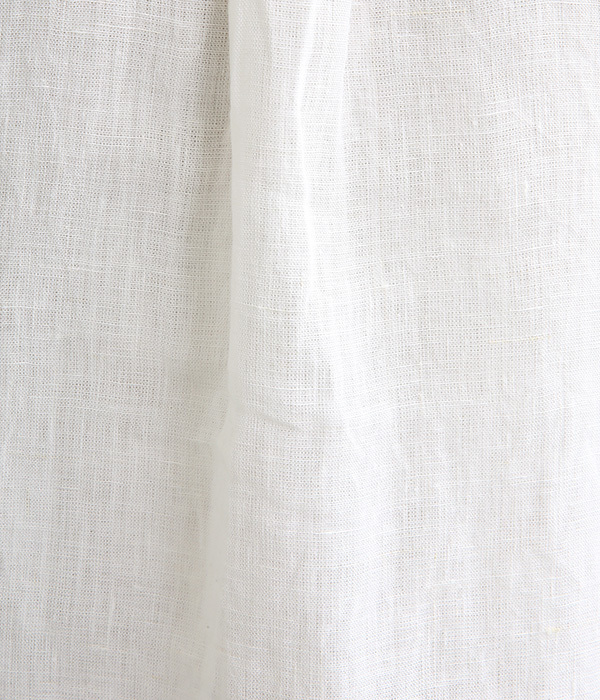 リネン　襟付きプルオーバーシャツ(A・オフホワイト)