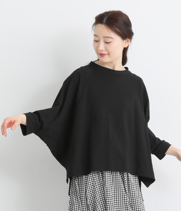 ラグランワイドTシャツ(C・ブラック)
