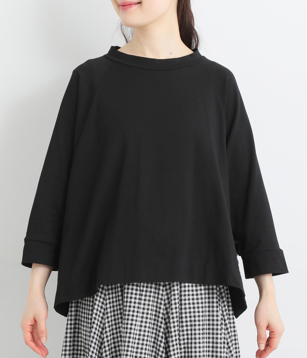 ラグランワイドTシャツ(C・ブラック)