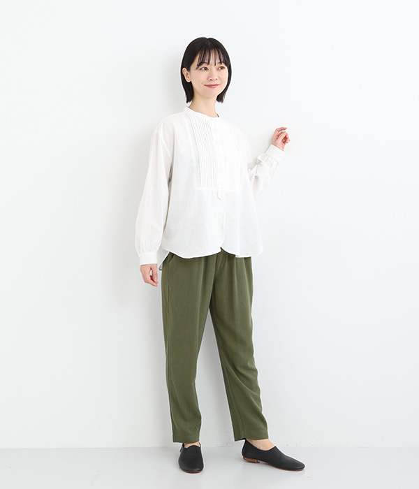 驚きの価格 リネン混 テーパードパンツ(C・ブラック)｜COLORK（カラック）の パンツ