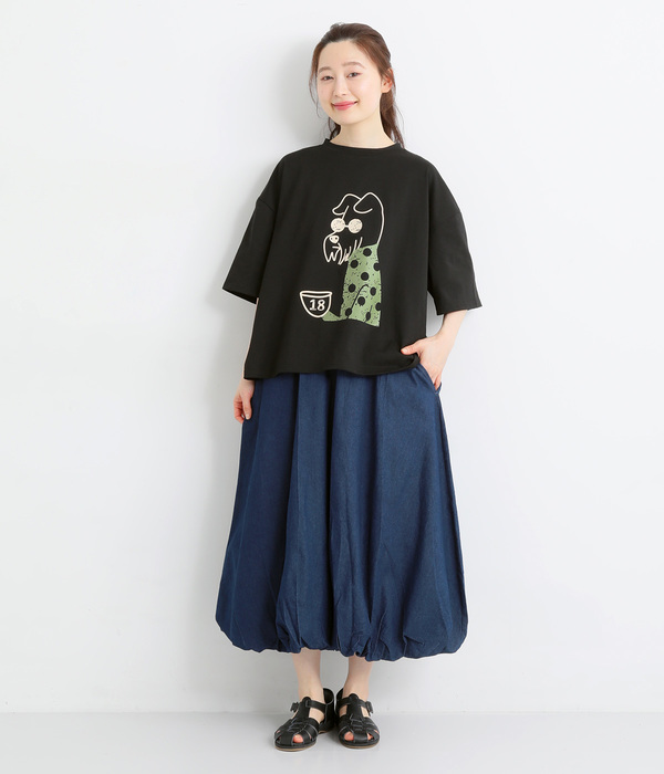 サングラスかけられた犬Tシャツ(C・ブラック)