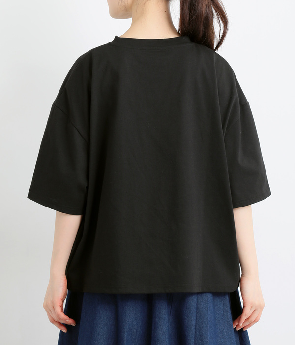 サングラスかけられた犬Tシャツ(C・ブラック)