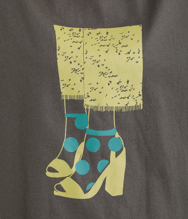 ハイヒールTシャツ(A・ホワイト)