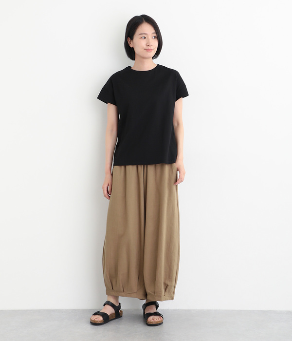 コットンリネン タック入りパンツ(B・ベージュ)