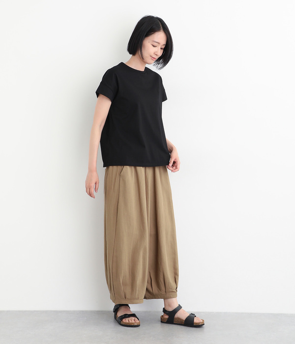 コットンリネン タック入りパンツ(B・ベージュ)