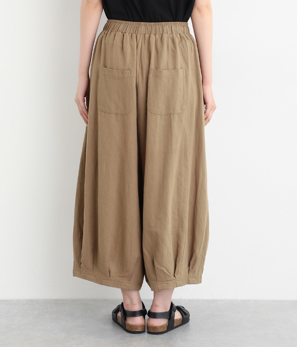 コットンリネン タック入りパンツ(B・ベージュ)