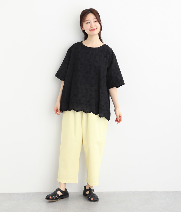 定番 ストレッチツイル丸みアンクルパンツ(A・ナチュラル)