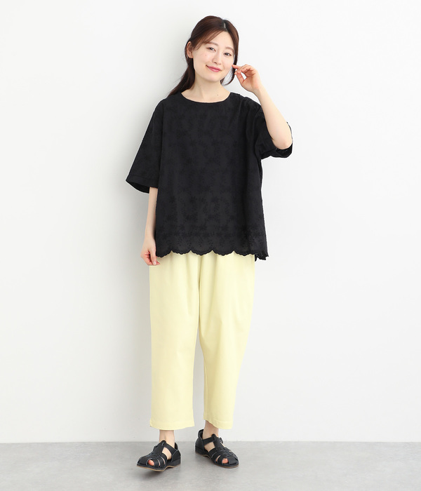 定番 ストレッチツイル丸みアンクルパンツ(A・ナチュラル)