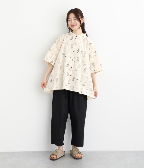 定番 ストレッチツイル丸みアンクルパンツ(A・ナチュラル)