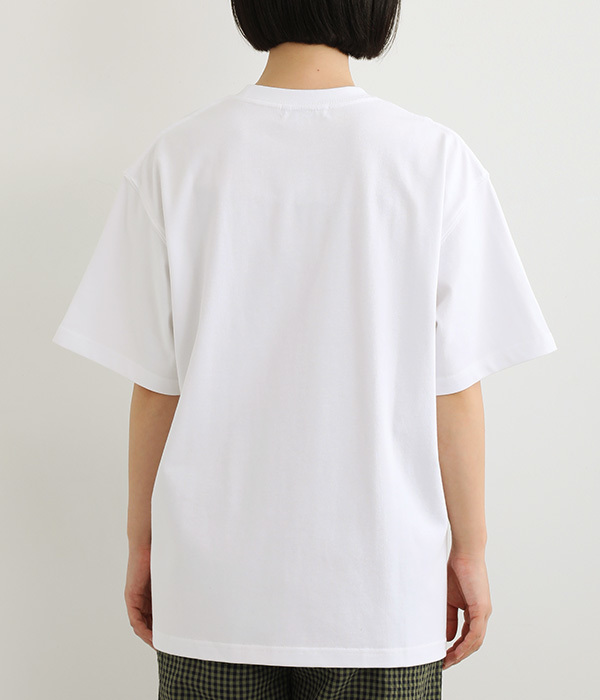 カット無地ワイドTシャツ(B・ホワイト)