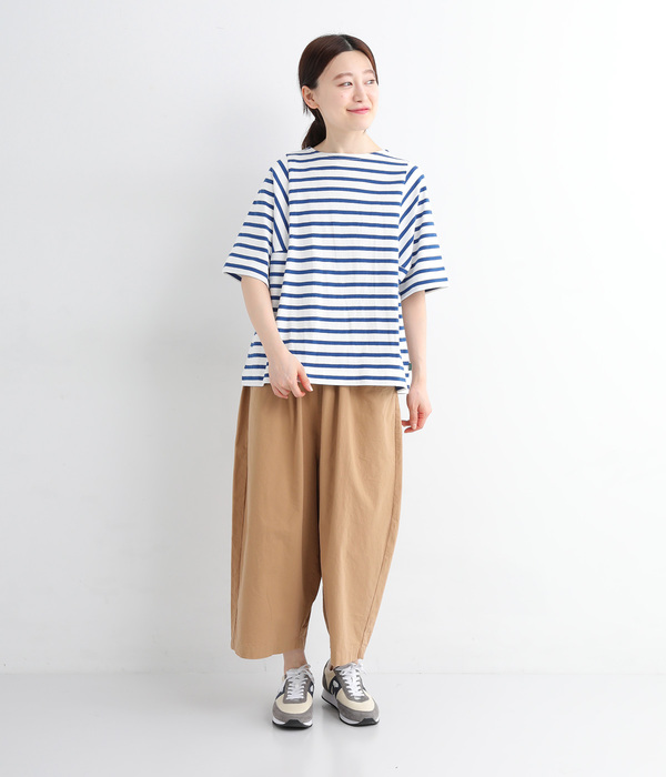 ライトヘビー天竺 ワイドTシャツ(B・ブルーボーダー)