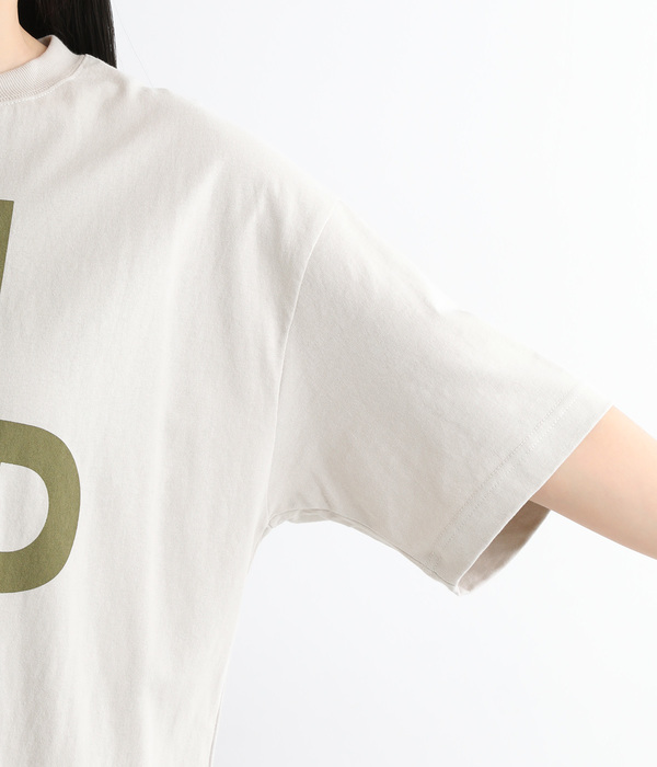 リサイクルコットン天竺 ロゴプリントTシャツ(A・オフホワイト)
