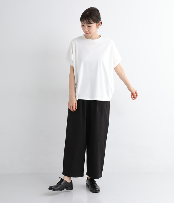 強撚スムース 切替ワイドTシャツ(A・オフ)