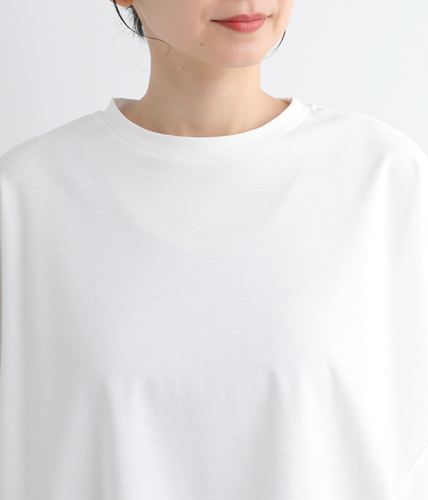 強撚スムース 切替ワイドTシャツ(A・オフ)