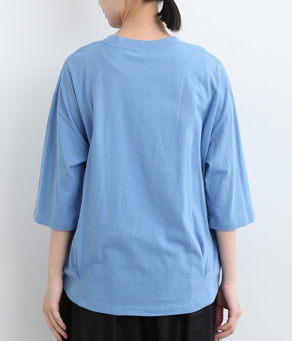 リサイクルコットンオーバーサイズTシャツ(E・ブルー)