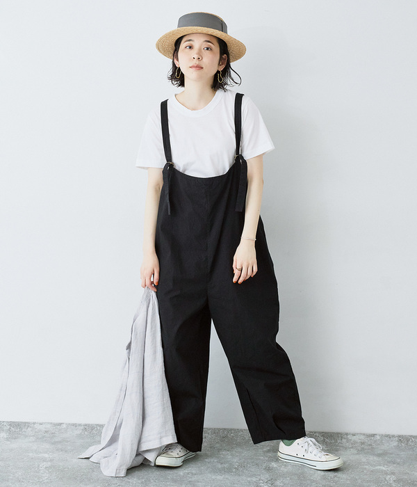 天竺太バインダー丸首Tシャツ(ホワイト)