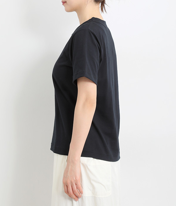 天竺太バインダー丸首Tシャツ(B・ダークネイビー)