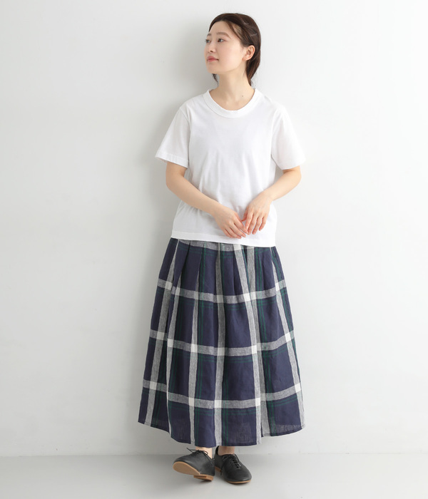 天竺太バインダー丸首Tシャツ(B・ダークネイビー)