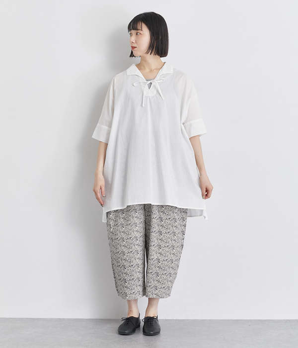 ローン塩縮加工サルエルコクーンパンツ(A・イエロー)