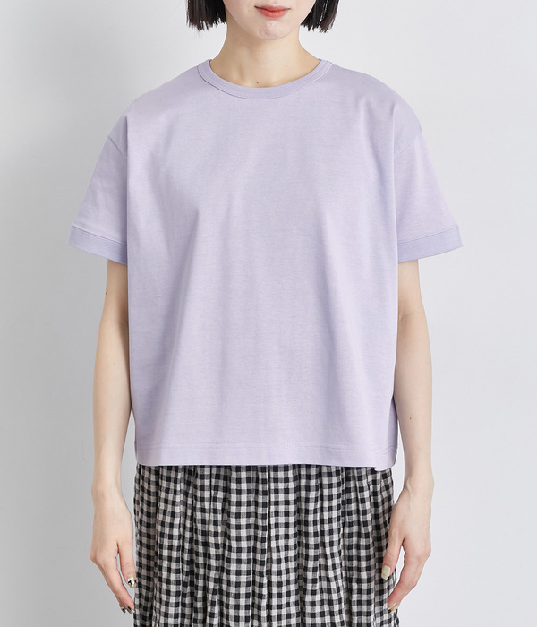 バスク天竺クルーネック半袖Tシャツ(B・ペールブルー)
