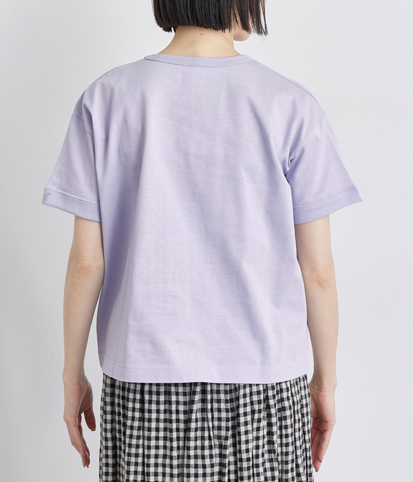 バスク天竺クルーネック半袖Tシャツ(B・ペールブルー)