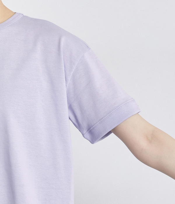 バスク天竺クルーネック半袖Tシャツ(B・ペールブルー)