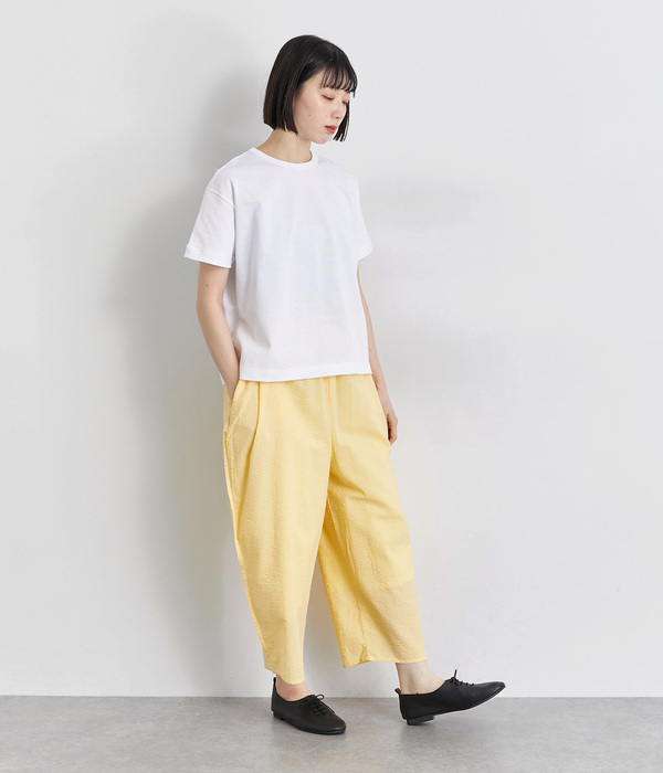 バスク天竺クルーネック半袖Tシャツ(B・ペールブルー)