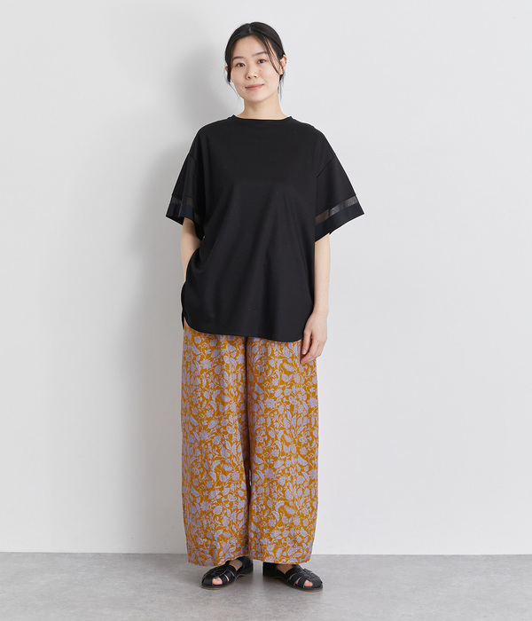 レビュー高評価のおせち贈り物 リネン キュロットパンツ(J・ライラックプリント)【新入荷】｜so パンツ