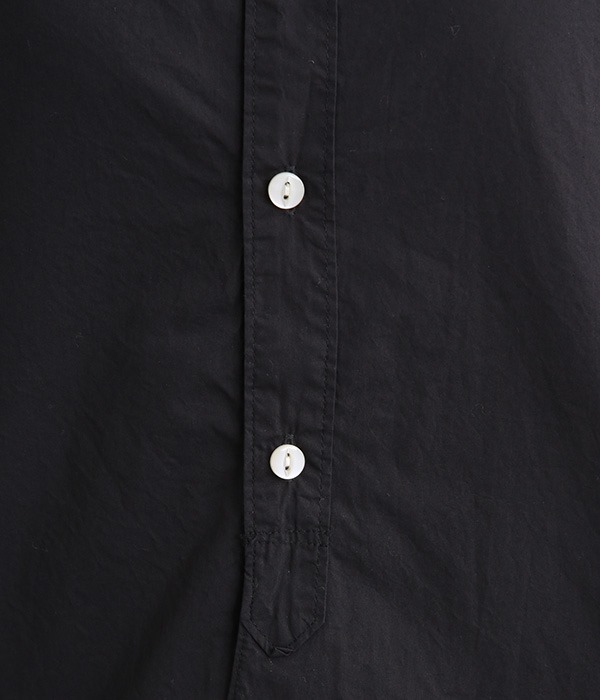 タイプライター　スタンド半袖シャツ(B・ブラック)