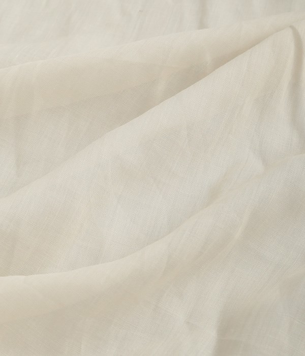 軽くて薄い透明感のあるリネンのクリップ留めカフェカーテン(W130 ×H165)(B・ベージュ)