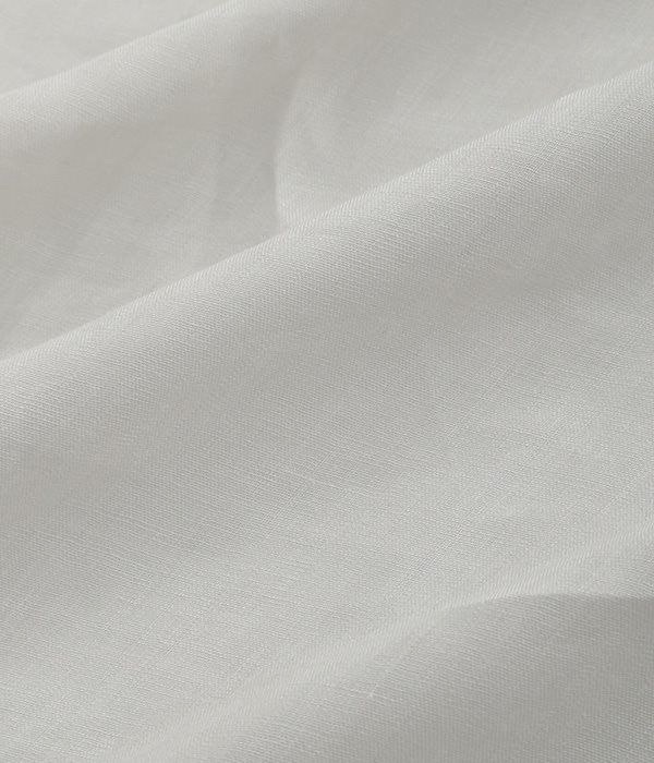 軽くて薄い透明感のあるリネンのクリップ留めカフェカーテン(W130 ×H165)(C・ブルーグレー)