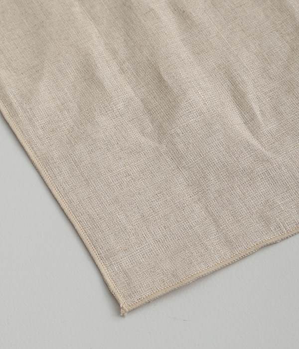 薄くて透けにくいリネンのクリップ留めカーテン(W130 ×H230)(B・ベージュ)