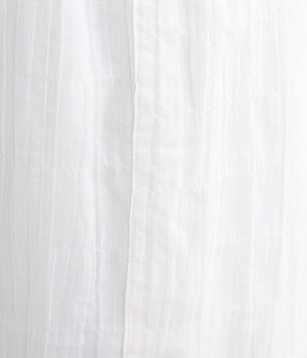 シャーリング裾ゴムワイドパンツ(C・オフホワイト)