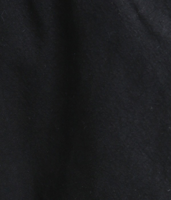 コットンオックス 裾ギャザーパンツ(C・ブラック)