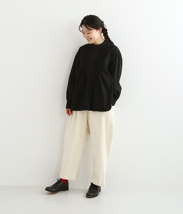 ストレッチカルゼ裏起毛 パンツ(A・アイボリー)【再入荷】｜D*g