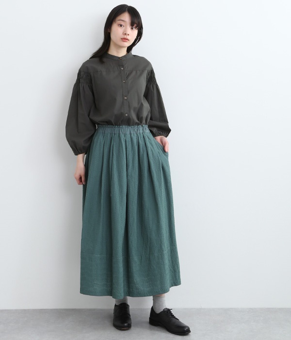 アイビー刺繍　スカート(A・グリーン)