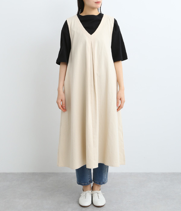 コットン平織りジャンパースカート(A・キナリ)