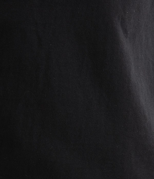 ムラ糸ラグラン7分袖Tシャツ(D・ブラック)