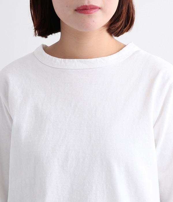 ムラ糸天竺5分袖Tシャツ(A・ホワイト)