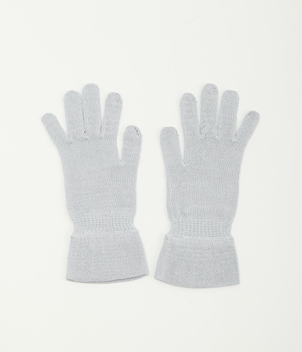 【おやすみケア】シルク100％手袋(B・空色)