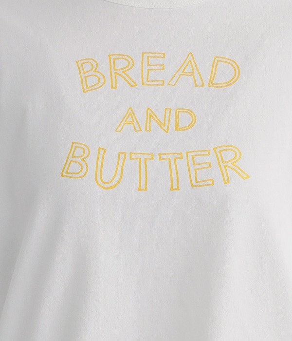 プリントTシャツ　BREAD　AND　BUTTER(A・オフホワイト×イエロー)